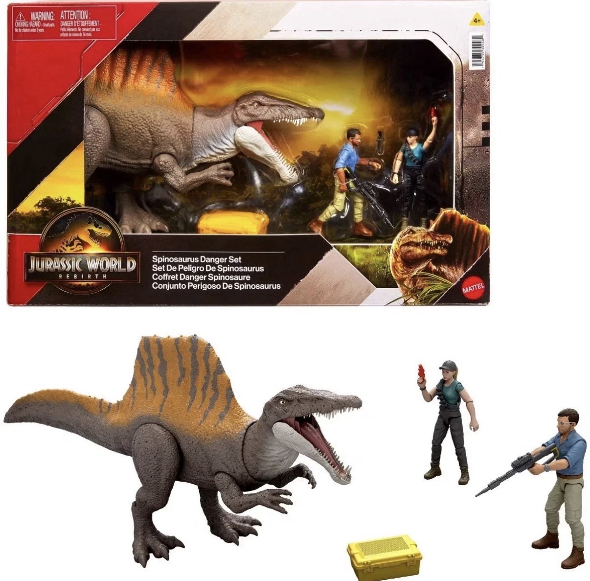 Jurassic World Rebirth Movie Spinosaurus Danger Dinosaur Set JGB54 New