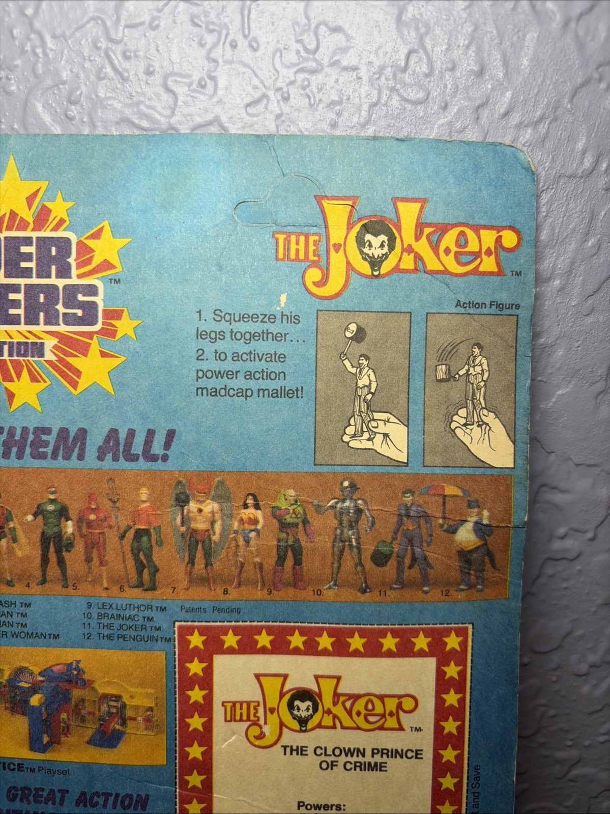 Kenner DC Super Powers Joker MOC Vintage 1984 Series Fan Club Case Unpunched