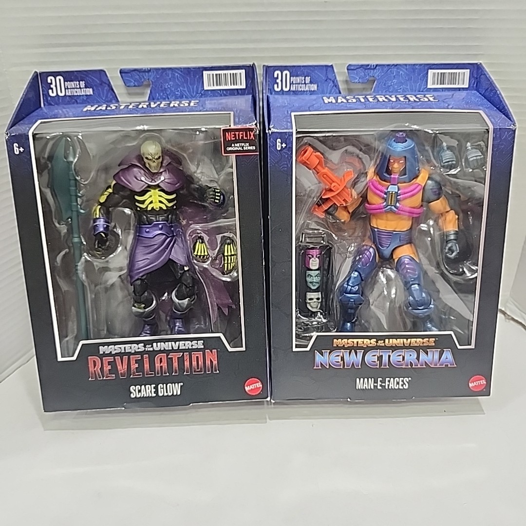 Masters Of the Universe Masterverse Man E Faces Revelation Scare GLOW Figures