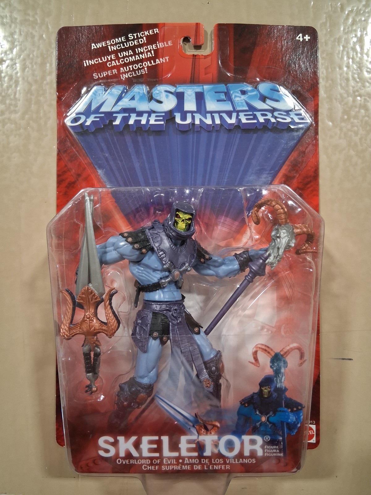 Skeletor Masters of the Universe 2002 MOTU Figure New in Package Mattel He-Man