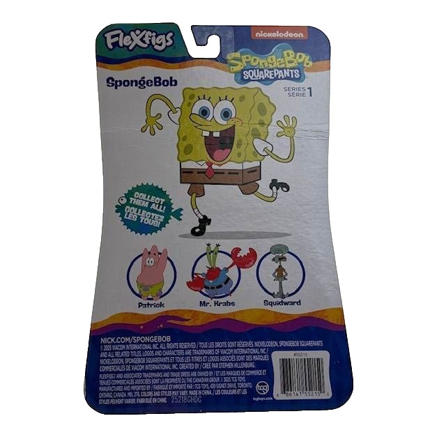 Nickelodeon FlexFig SpongeBob SquarePants Series 1 Collectible Toy Pose Flexible