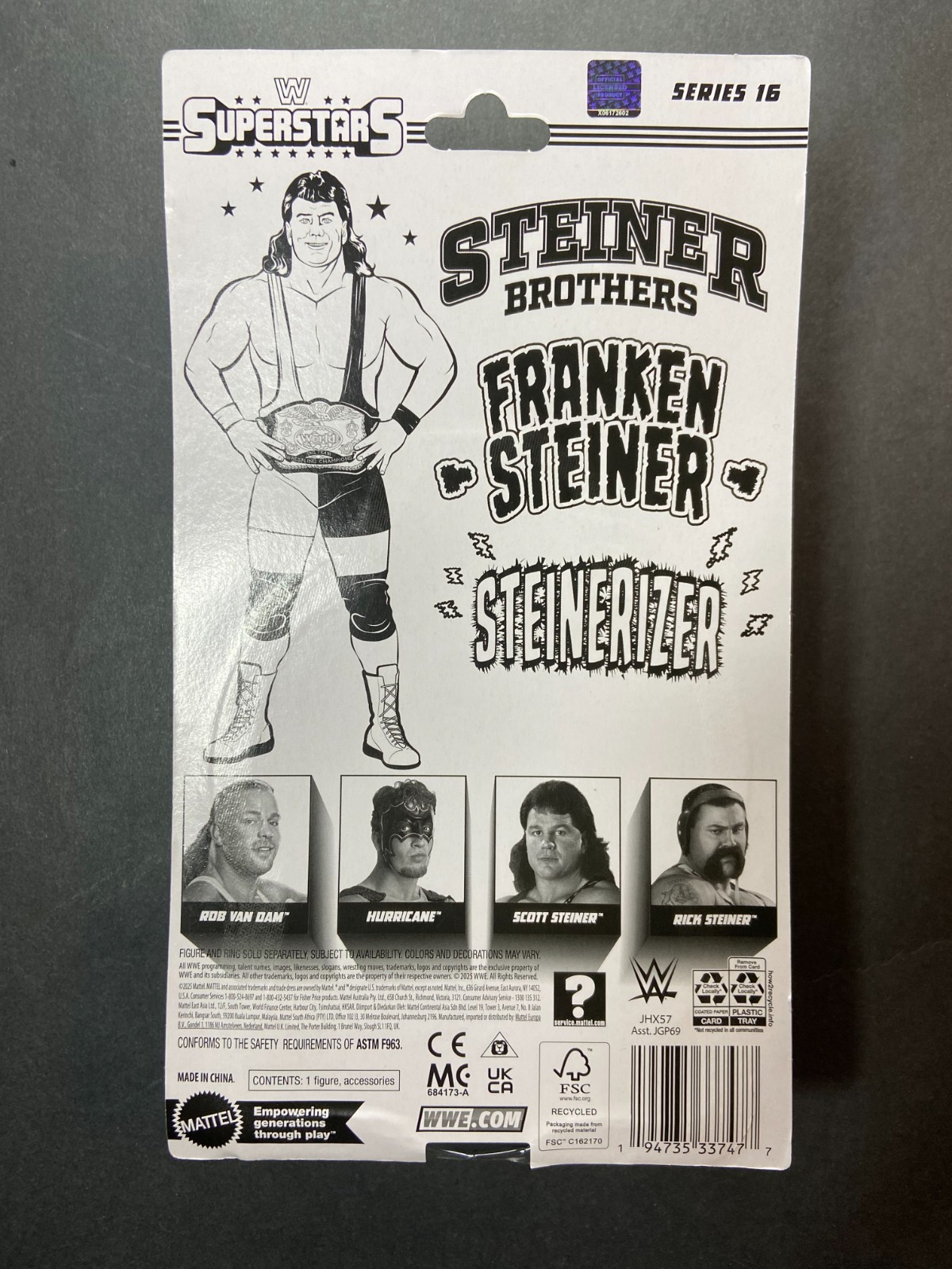 WWE Superstars SCOTT STEINER Action Figure Series 16 In Hand NEW