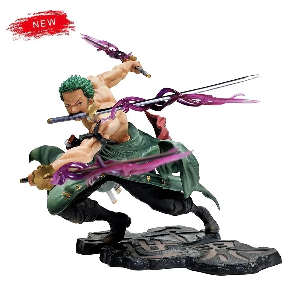 Hot One Piece 10cm Anime Figure GK Roronoa Zoro Three-blade Sa-maximum Manga