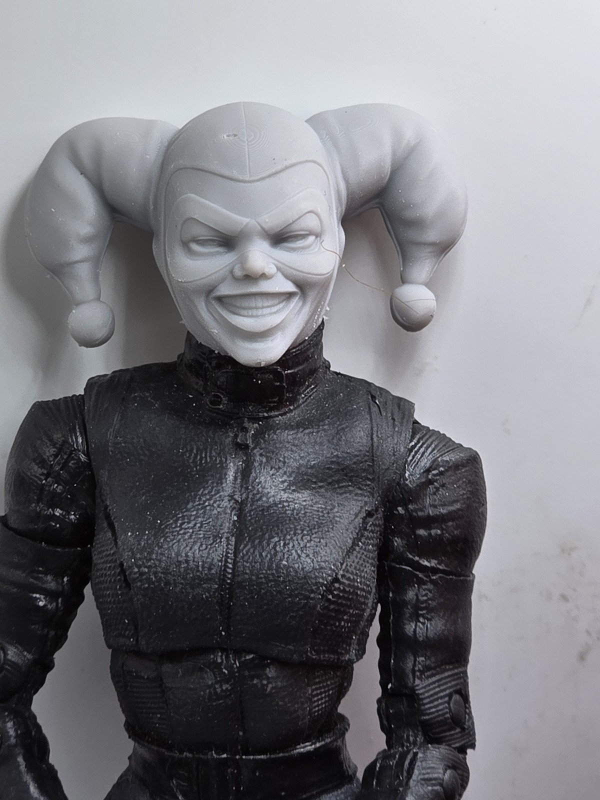 3d Print CARTOON HARLEY QUINN HEAD 1:10 7″ SELECT DC MULTIVERSE SCALE