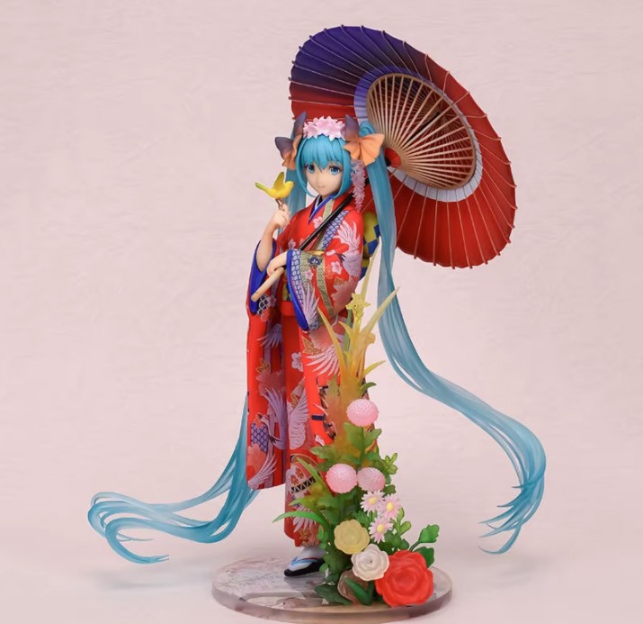 12″ Kimono Stronger Hatsune Miku Umbrella PVC Collectible Anime Action Figure
