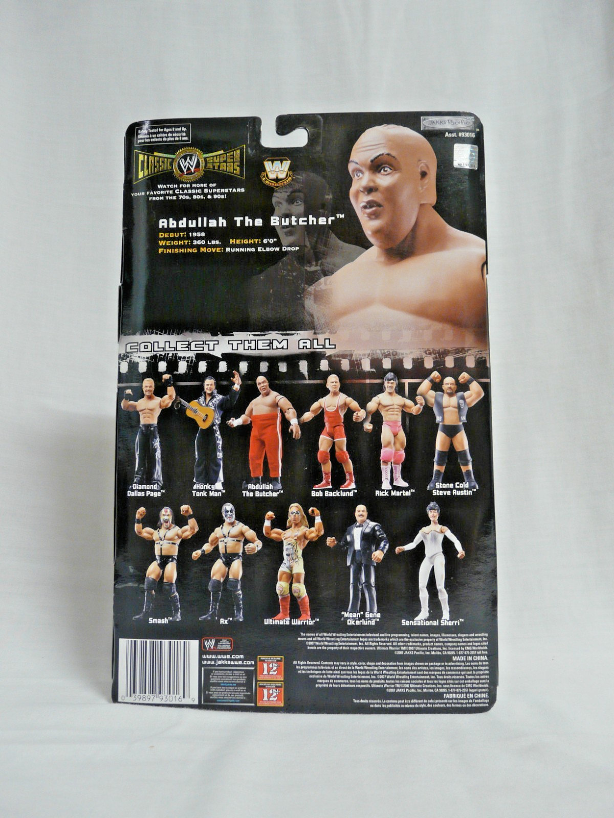 2007 WWE Abdullah -The Butcher- Classic Superstars Wrestling Figure NEW