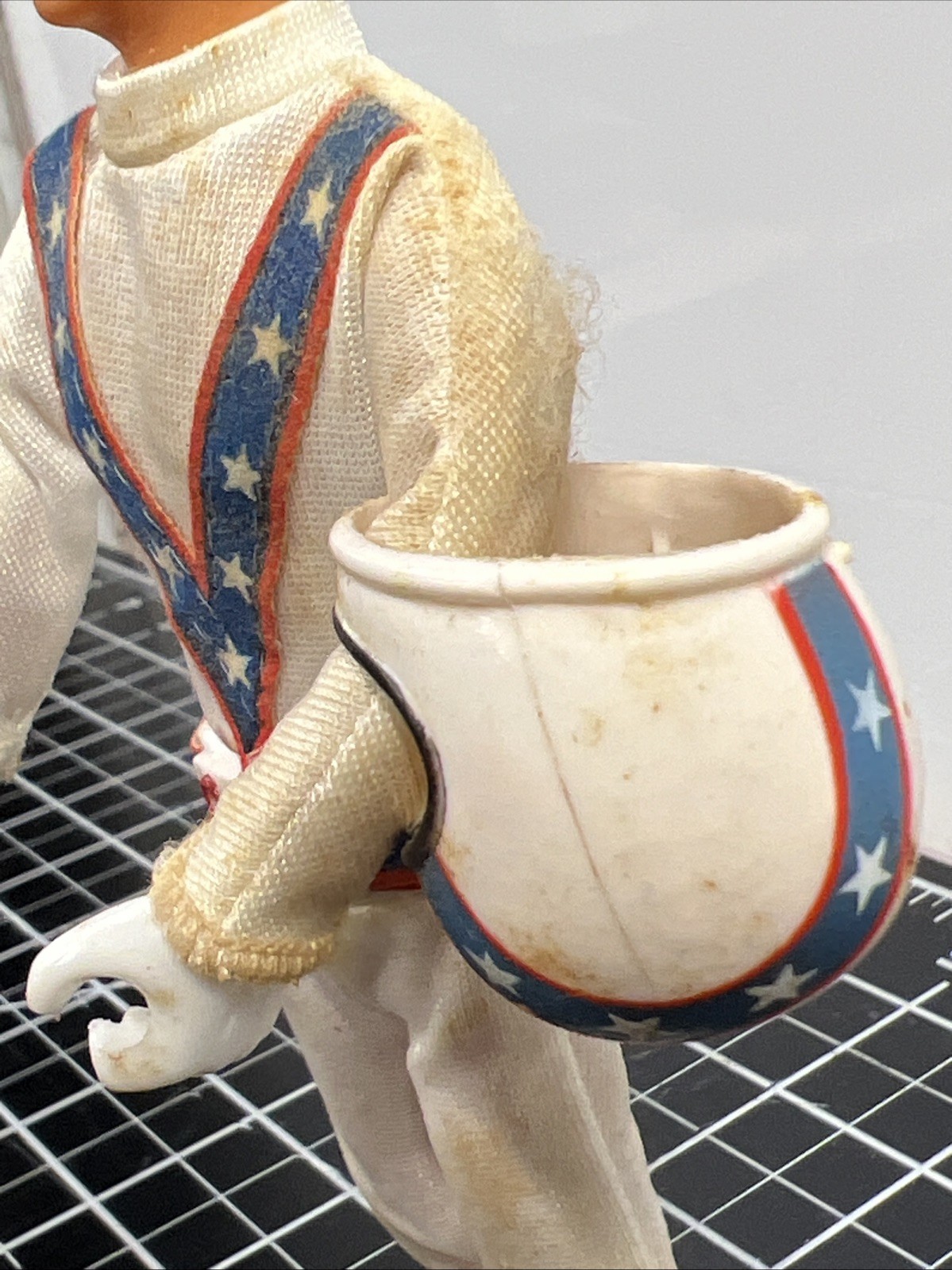 1972 Ideal Toys Evel Knievel Figure Bendy Rubber w/ Shoes Helmet Belt VTG 1970s