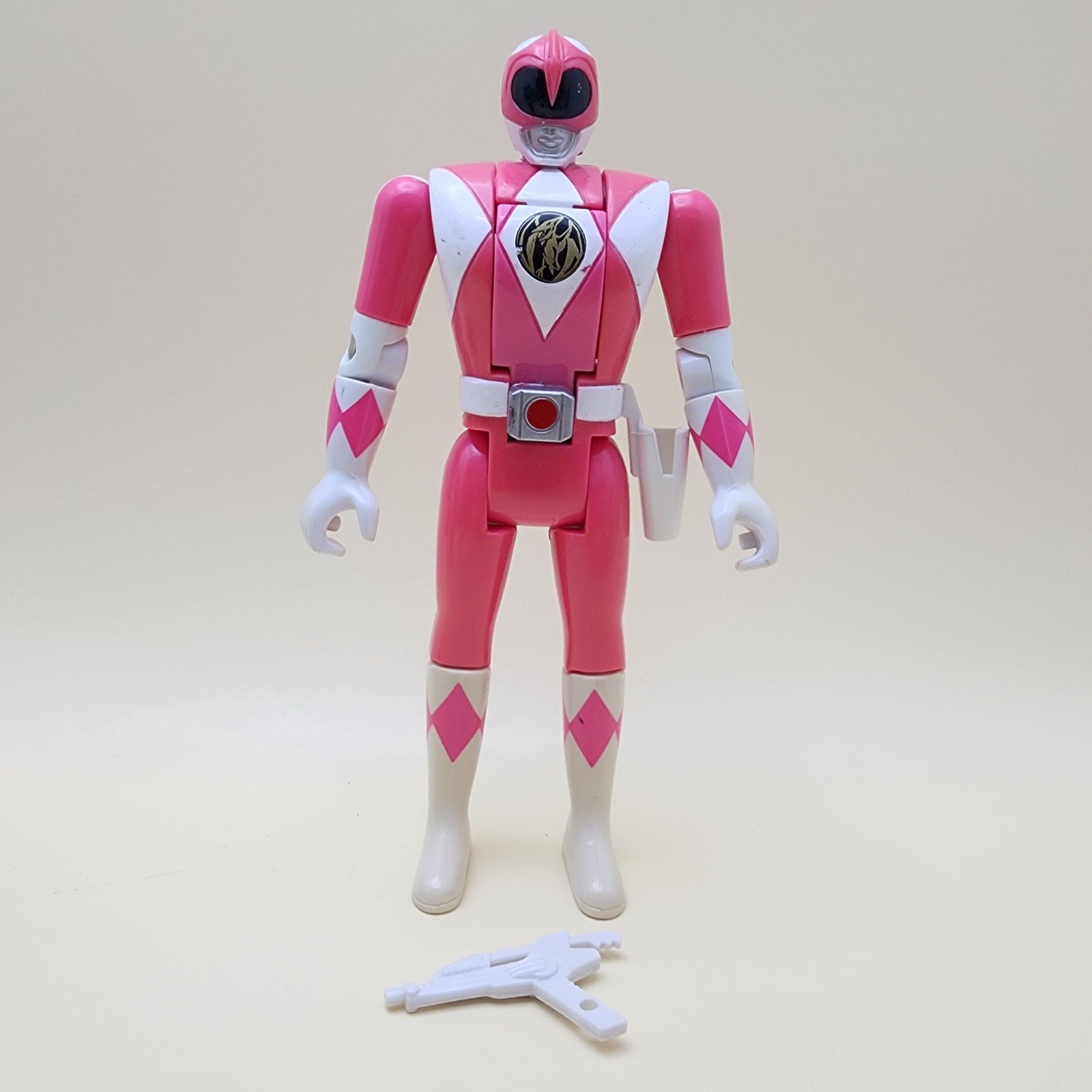 POWER RANGERS MMPR Flip-Heads Lot of 5 RED BLACK BLUE Complete & GREEN PINK Near