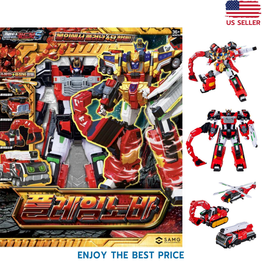 Metal Cardbot S FLAMENOVA Flame Nova Red Fire Truck Cars Transforming Robot 2025