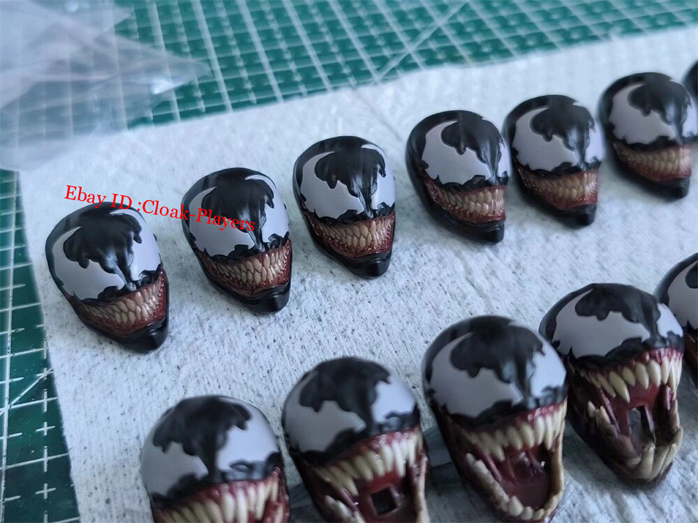 1/12 Painted Agent Venom Thompson Head Carved Model Fit 6” Action Figure Body