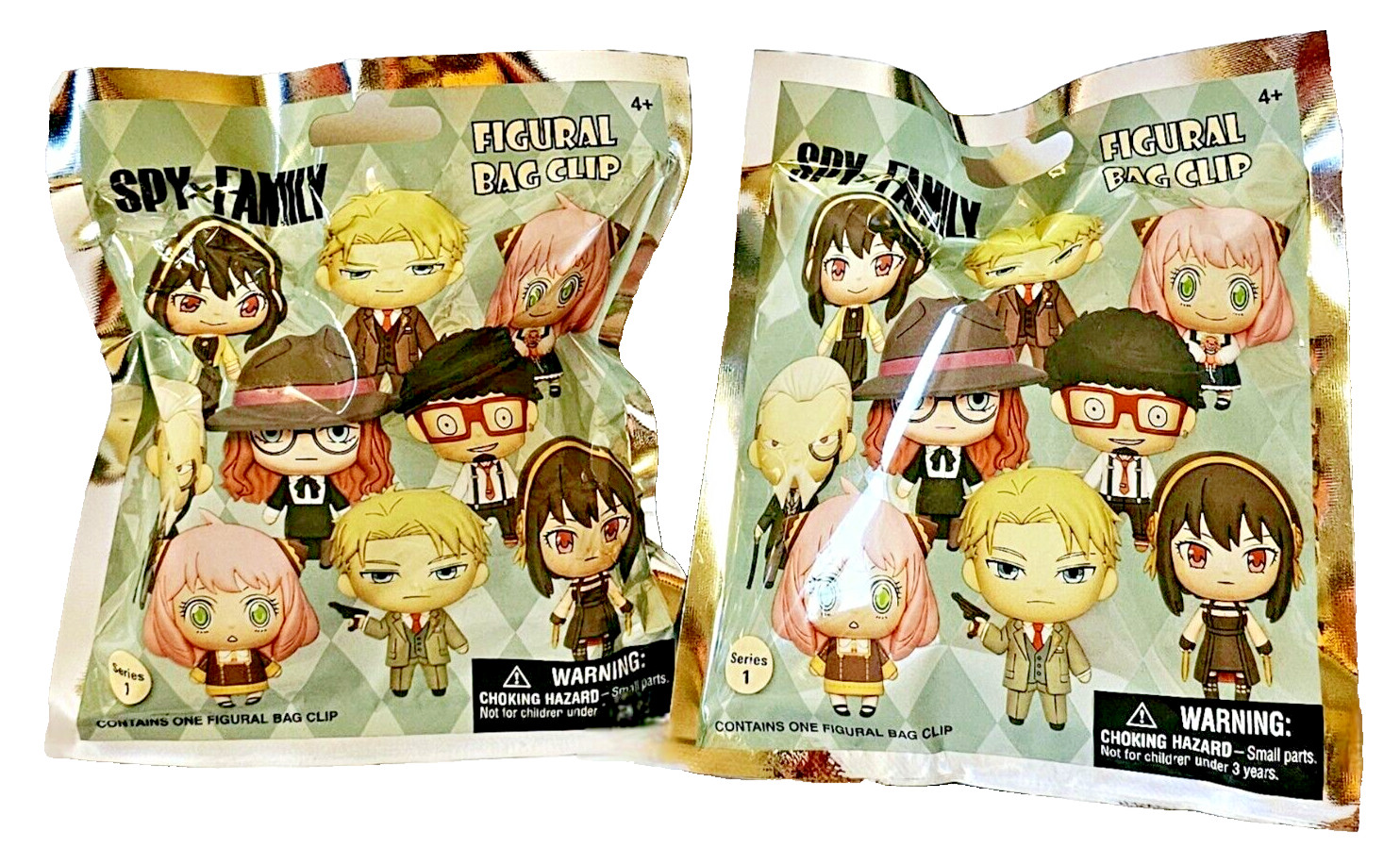 Spy X Family Series 1 Figural 3D Bag Clip 2 Packs sealed packages NWT