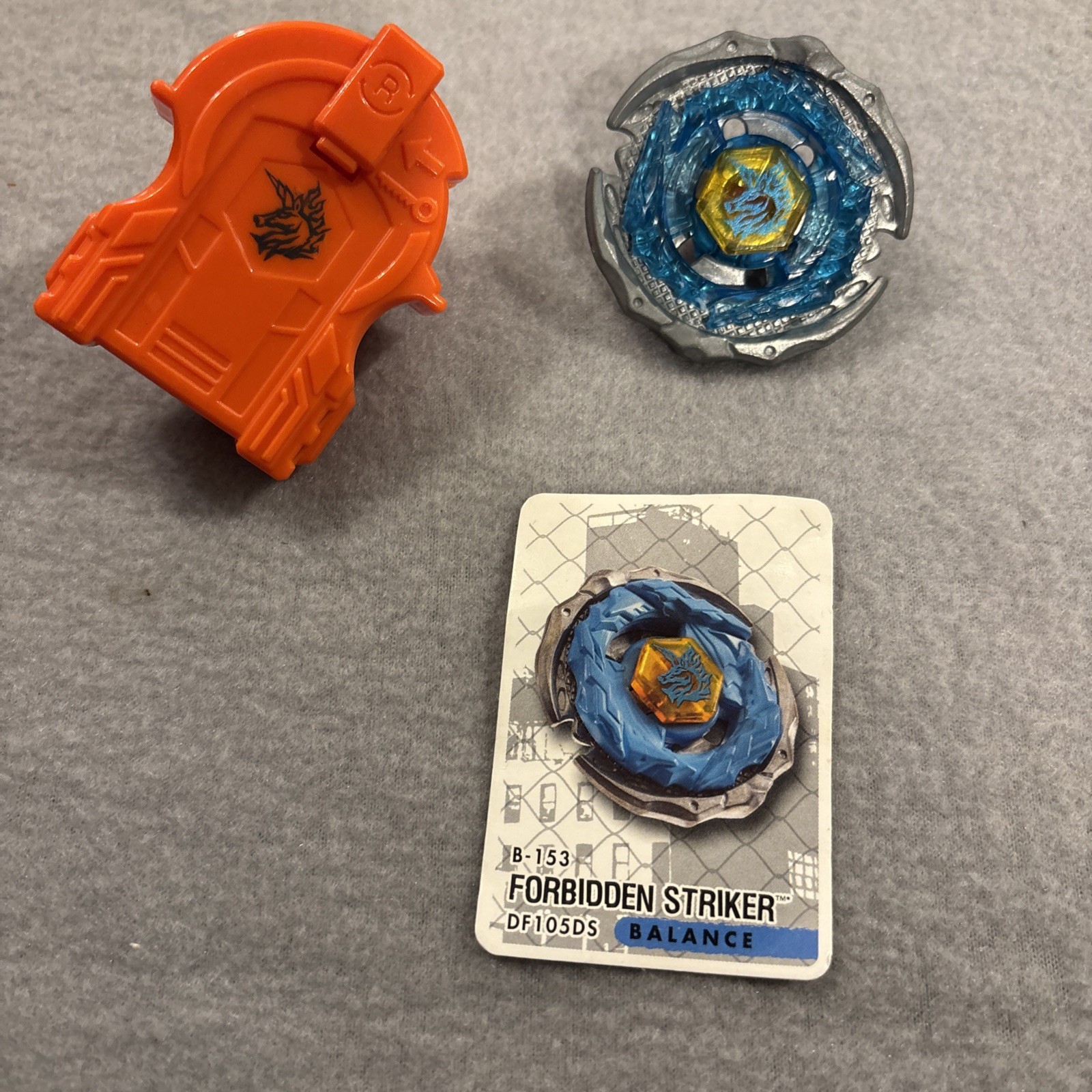 Forbidden Striker DF105DS Beyblade Hasbro Metal Fury Mint Condition