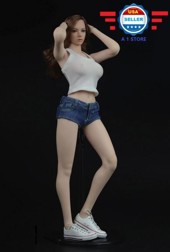 Custom 1/6 Scale Asian Female Head Sculpt + PHICEN Seamless Body S01A Doll set