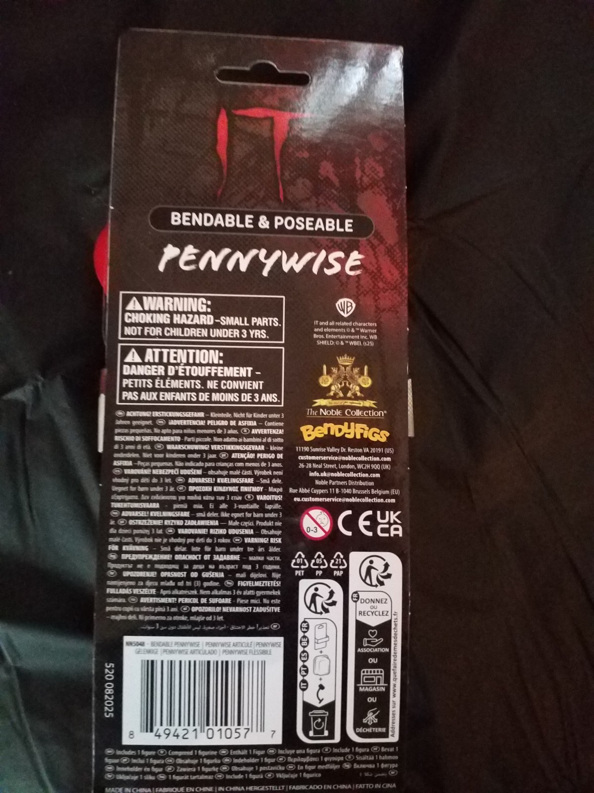 NOBLE COLLECTION BENDYFIGS – STEPHEN KING IT 2 PENNYWISE FIGURE