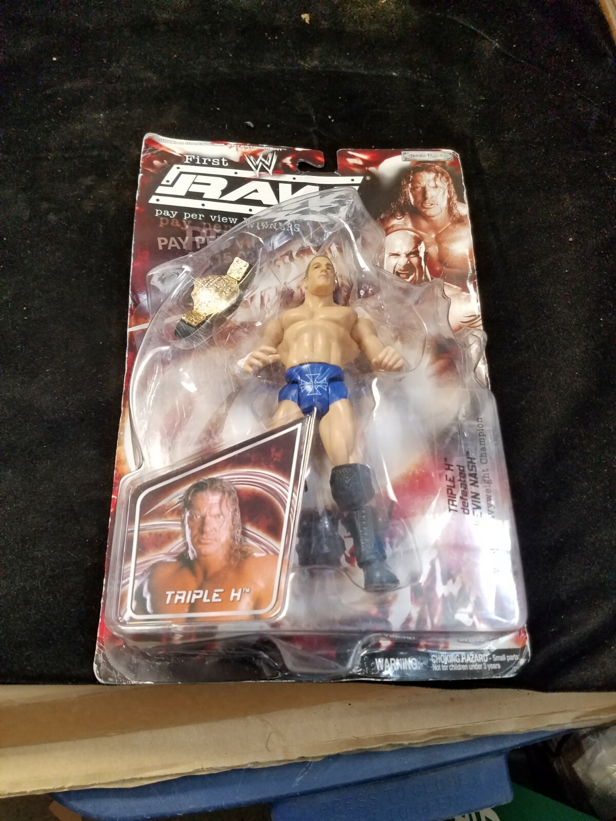 2003 Jakks WWE First Raw Triple H HHH Action Figure New in Package