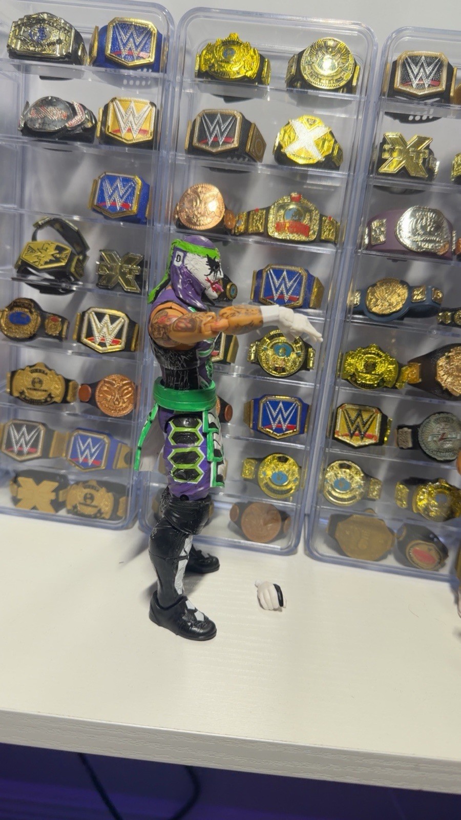 WWE/AEW custom joker Penta figure with extra hand in amazing condition