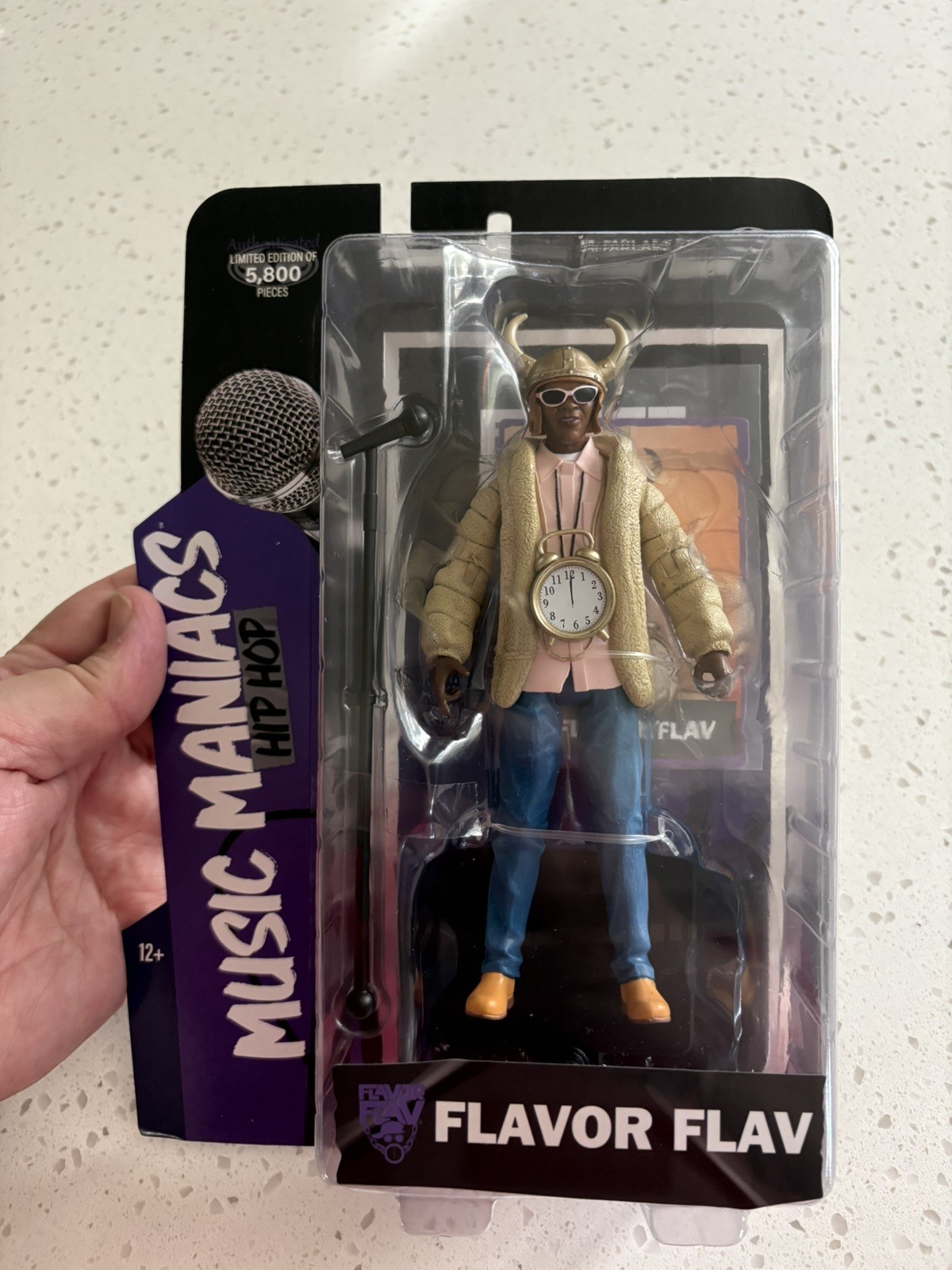 McFarlane Toys Music Maniacs Hip Hop Flavor Flav 6” Action Figure New in Package