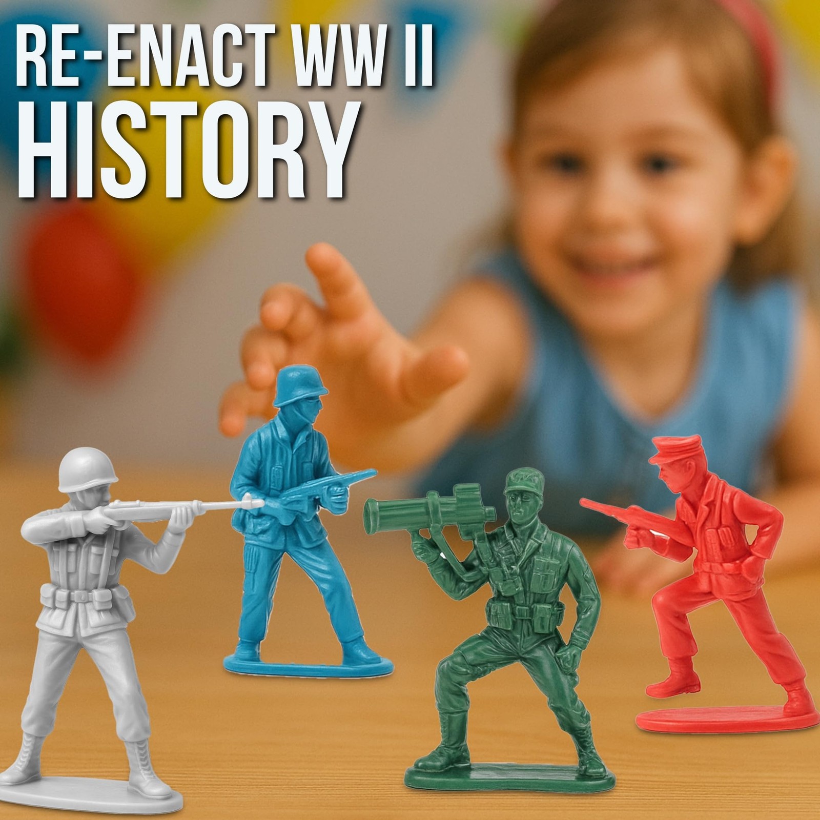 Liberty Imports Army Men Toy Soldiers Playset Bucket – WWII Action Figures w…