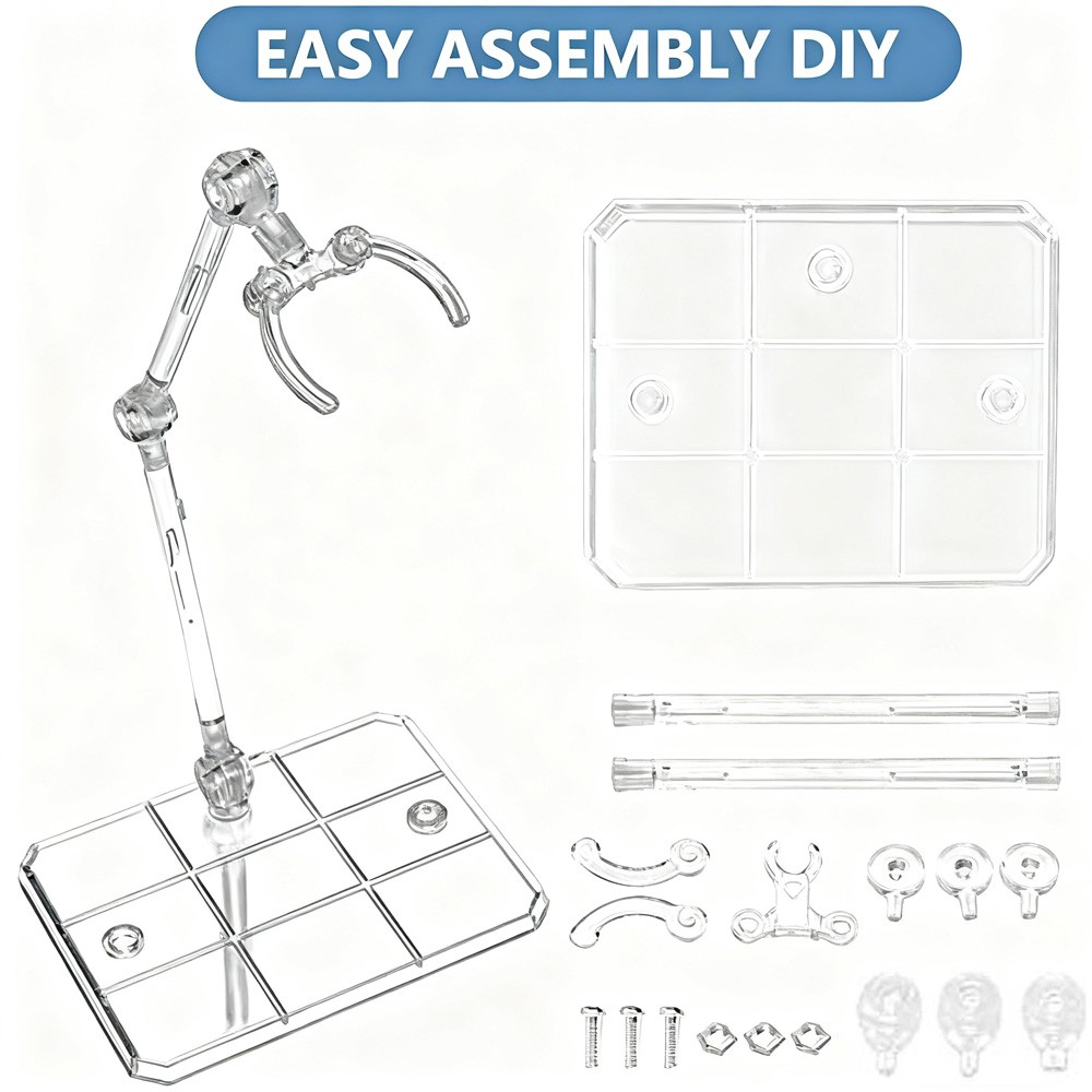 12PC HG144 Adjustable Action Figure Display Holder Base Doll Model Support Stand