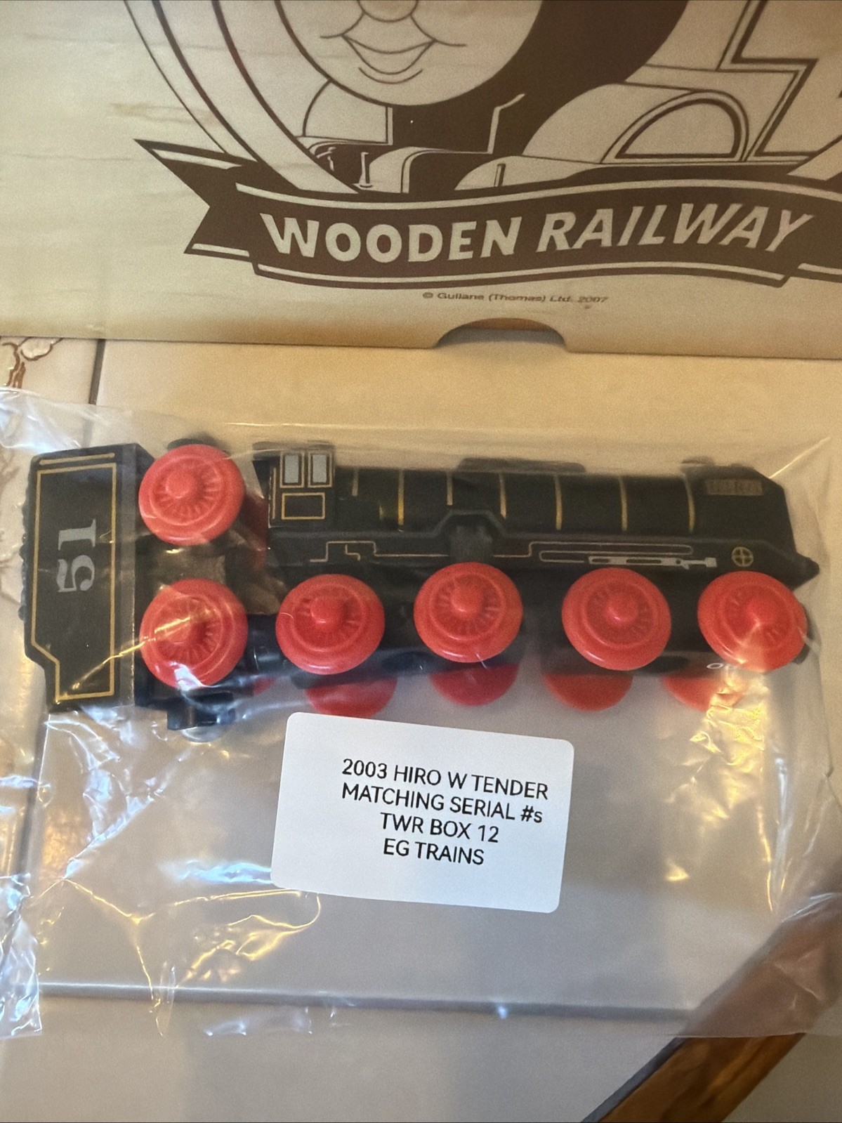HIRO ! THOMAS FRIENDS TRAIN WOODEN Railway 2003 LEARNING CURVE #51 Japanese￼