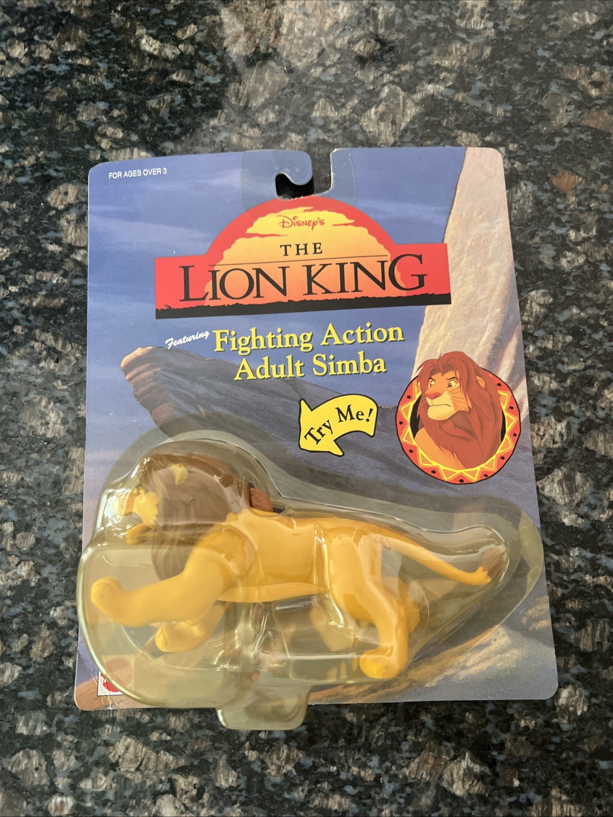 The Lion King Fighting Action Adult SIMBA 1994 Disney Toy Figure Battle Package