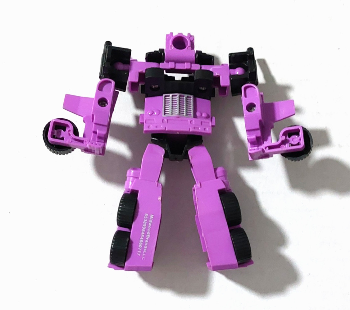 4″ Midwood Brands Transforming Robot Purple Semi-truck Trailer Rare KO