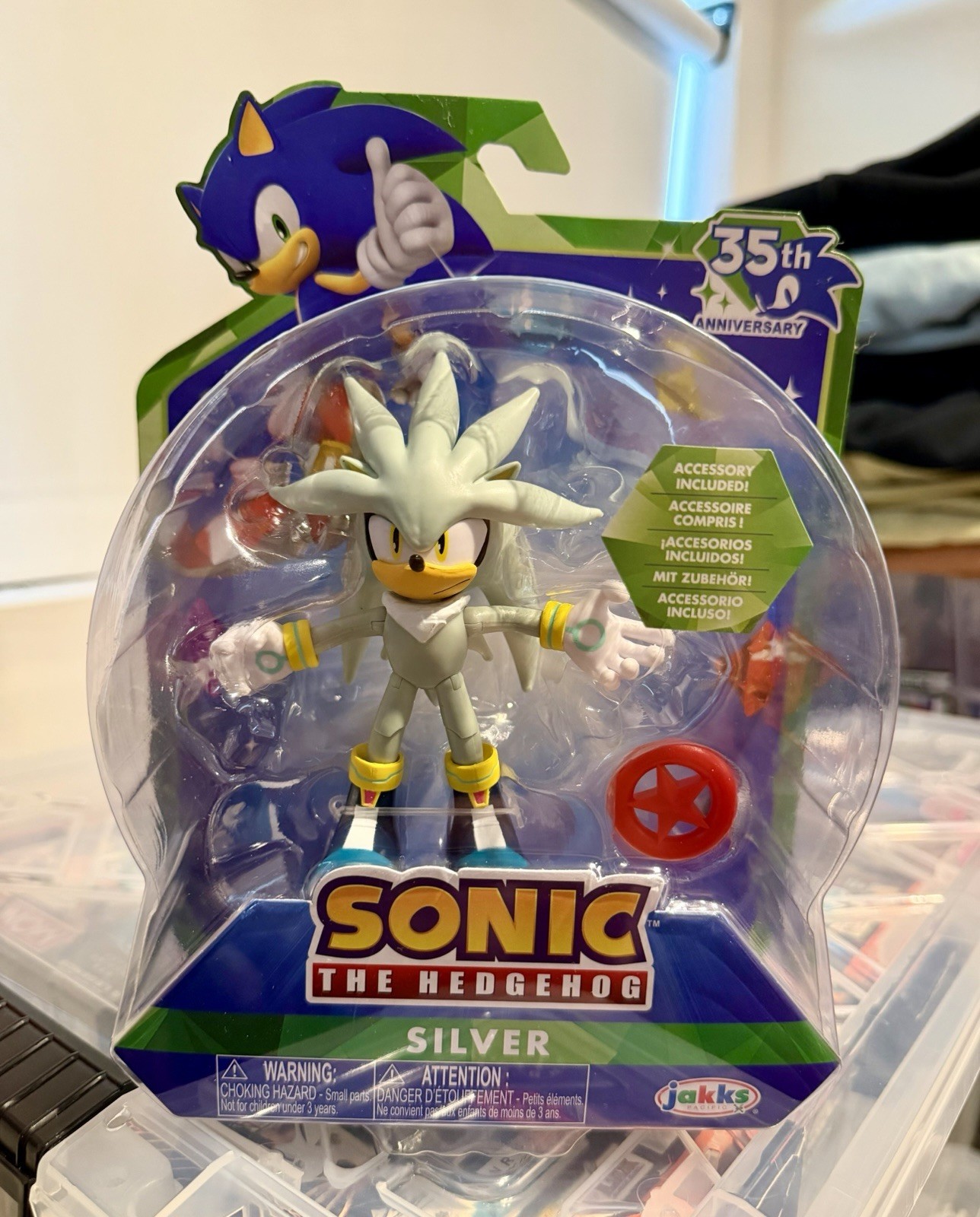 Jakks Pacific Sonic 35th Anniversary SILVER Action Figure NEW & SEALED!