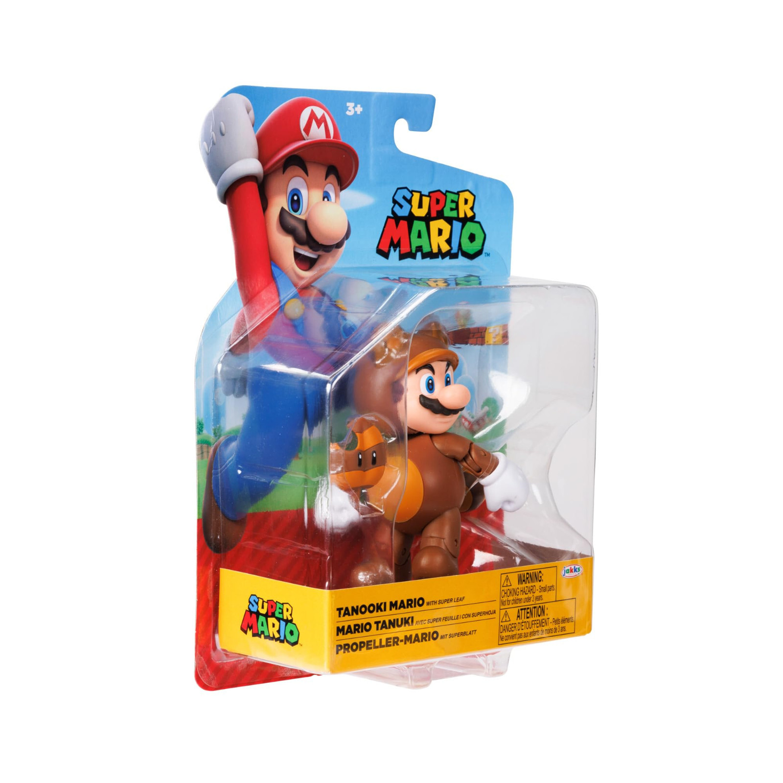 Super Mario Bros Tanooki Mario with Leaf Collectible Action Figure Gift Toy