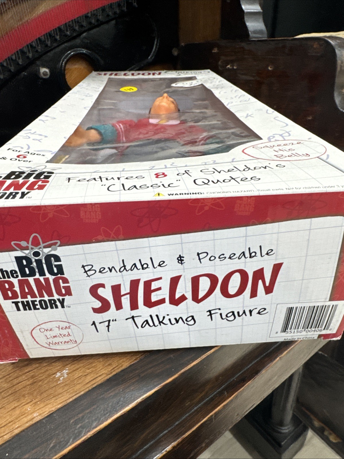 The Big Bang Theory Bendable & Poseable Sheldon Cooper 17″ Talking Figure New