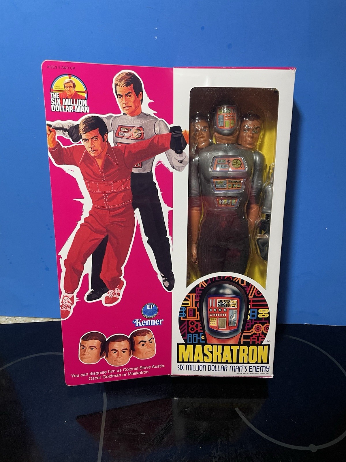 KENNER SIX MILLION DOLLAR MAN MASKATRON ENEMY ROBOT REPRODUCTION BOX W/INSERT.