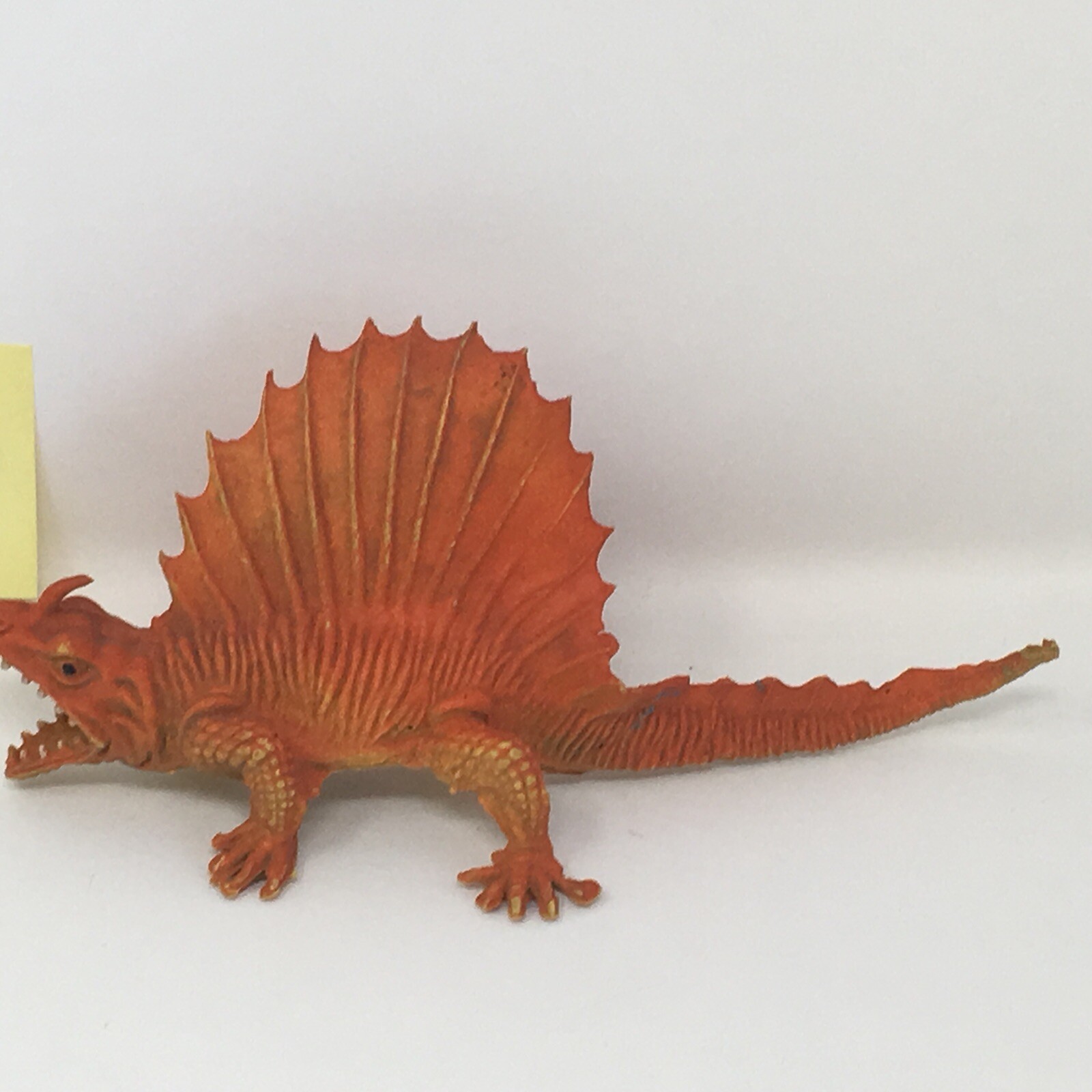 Vintage Plastic Rubber Toy 1970’s Chinasaur Hollow Yellow Orange Spinosaurus