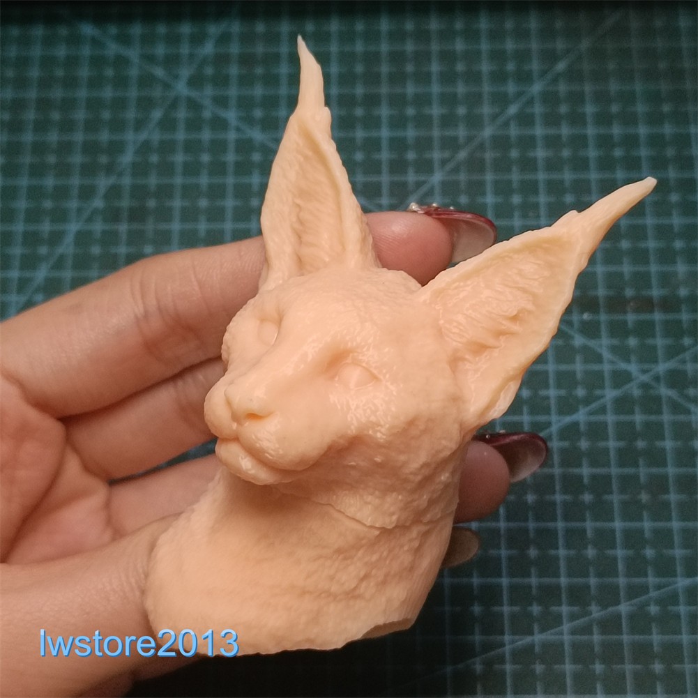 1/6 1/12 1/18 Cat Animal Head Sculpt For 12″ 6″ 3.75″ Male Figure Body A2408Y