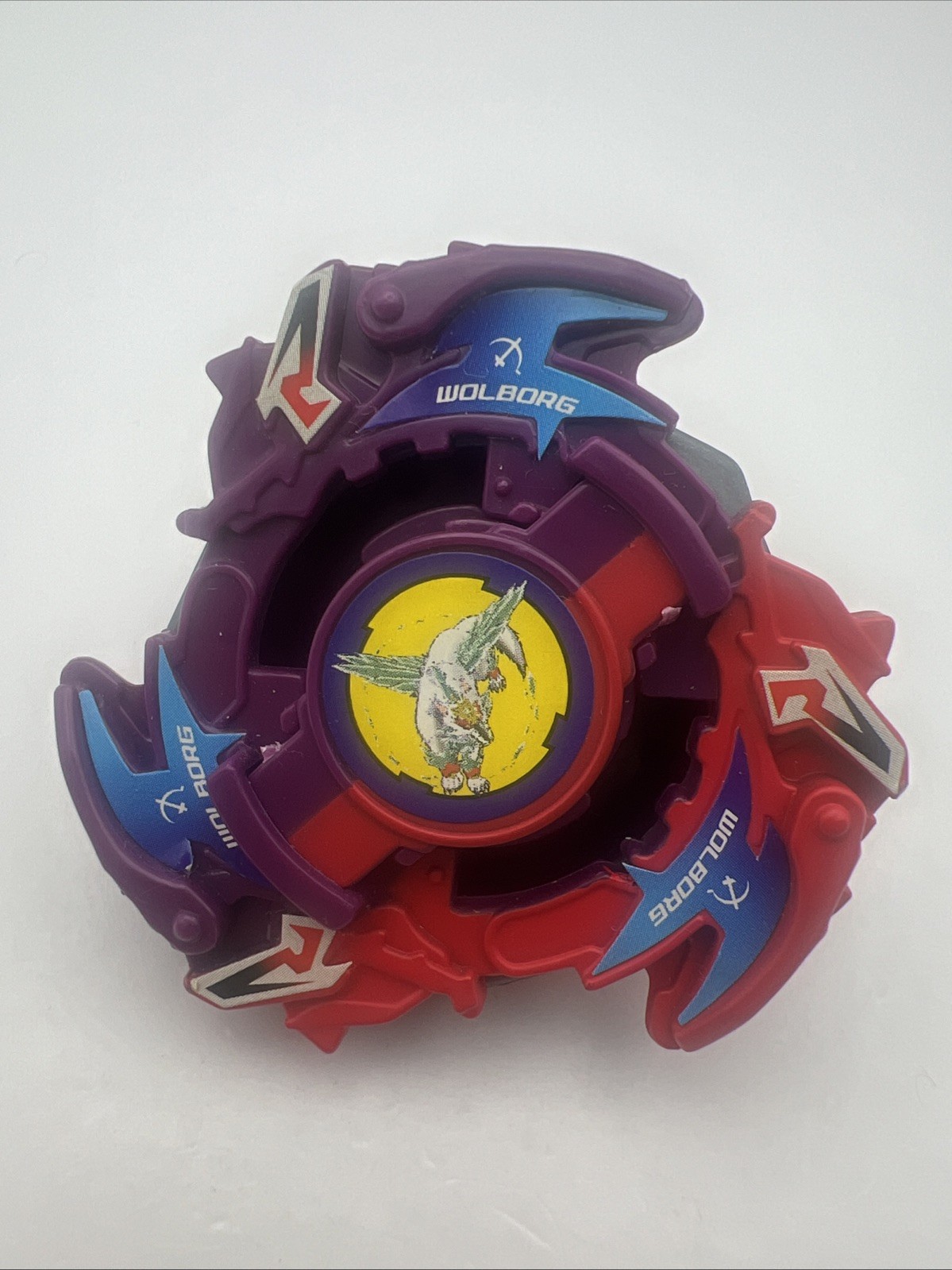 Red Purple Wolborg 2 Beyblade Hyperblade With Stickers Hasbro V Force