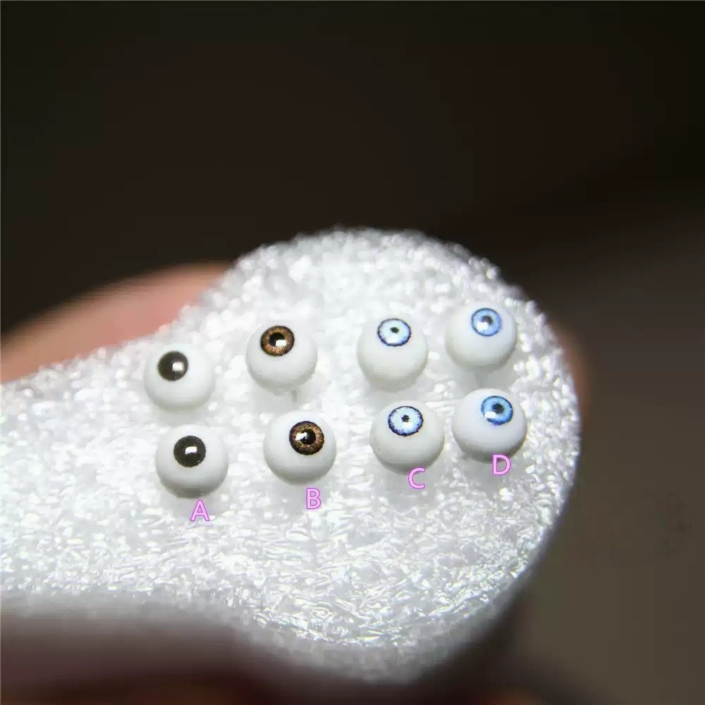 1/6 Female Head Carved Changable Eyeballs Model 5mm Figure Accessories