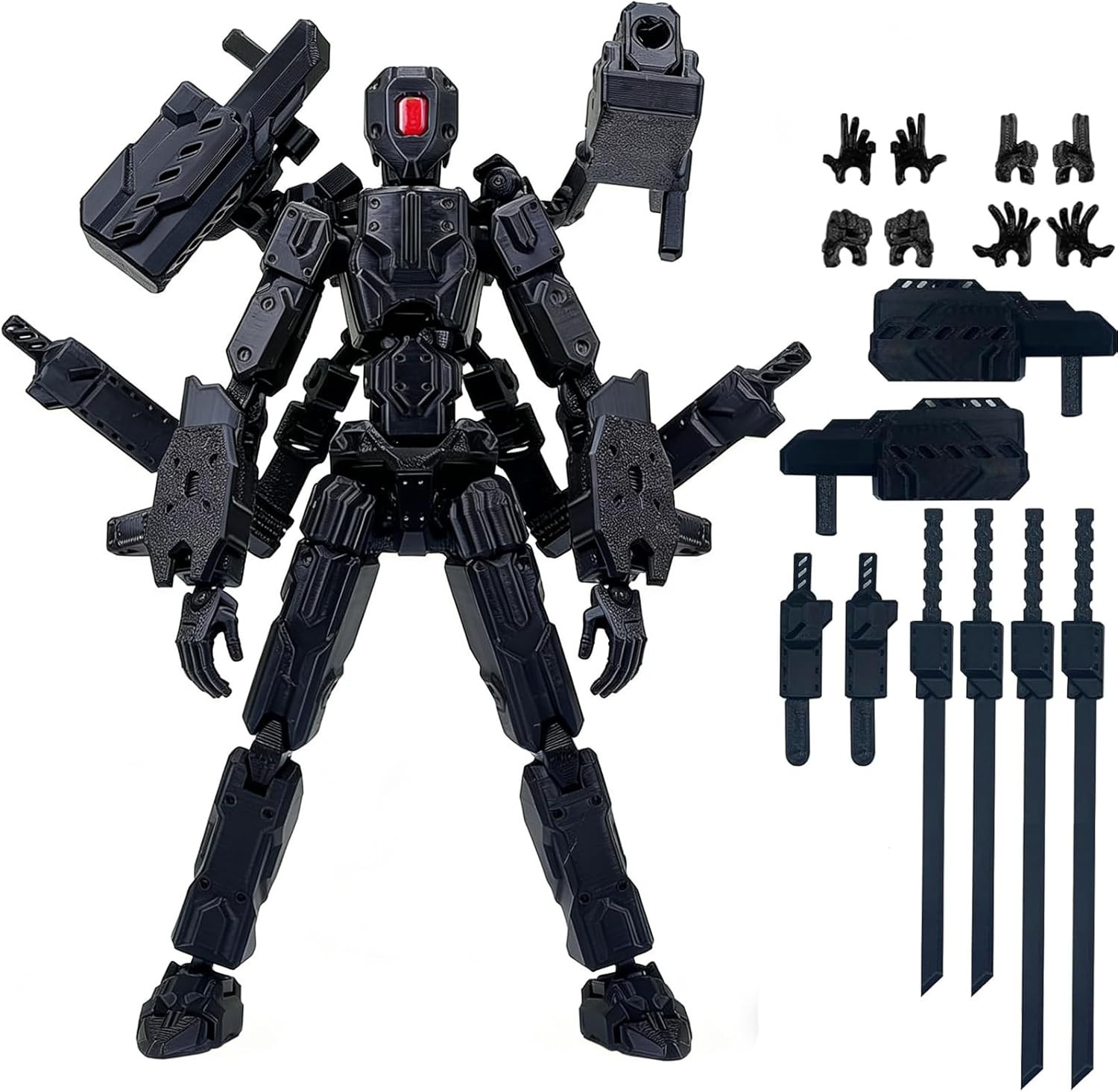 T13 Action Figure Set, 3D Printed Dummy 13, Titan 13 with 6 Arms, T 13 Multi-Joi