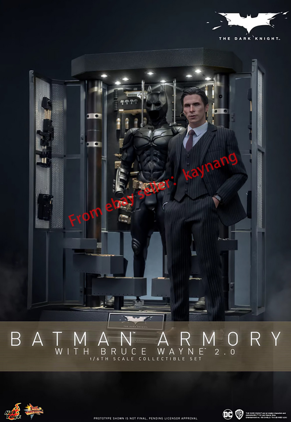 Hot Toys MMS750 Batman Armory With Bruce Wayne 2.0 1/6 Scale Action Figure Set