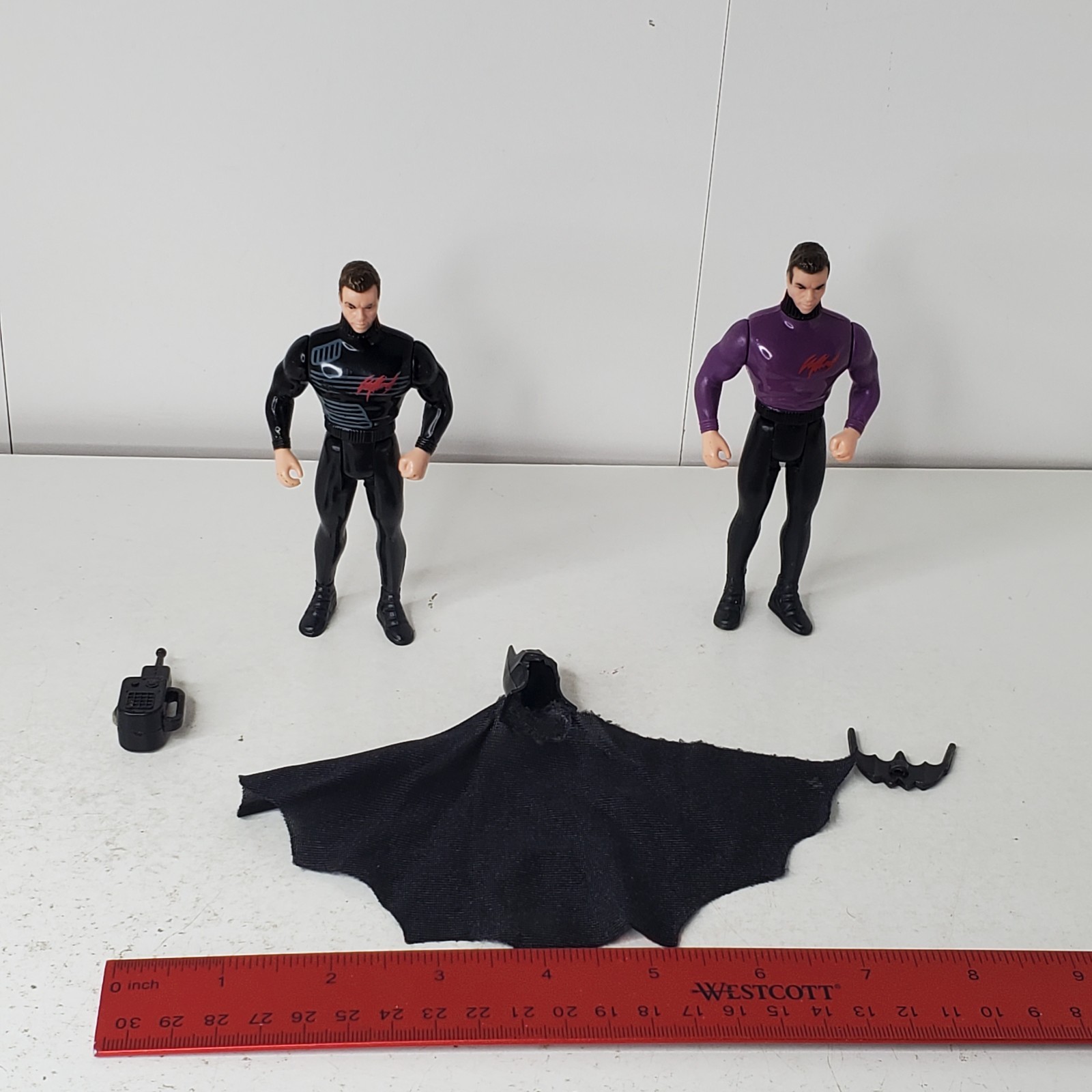 1990 The Dark Knight Collection Lot of 2 Bruce Wayne to Batman Action Figures
