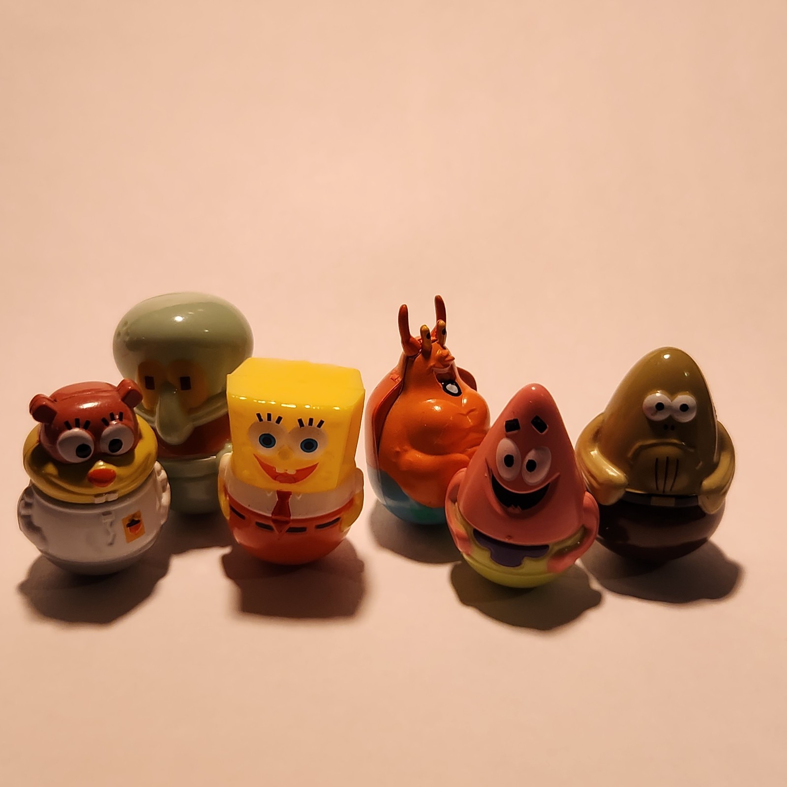 SpongeBob SquarePants Krabby Patty Candy Plus Prize Toy Wobbler Lot Of 6