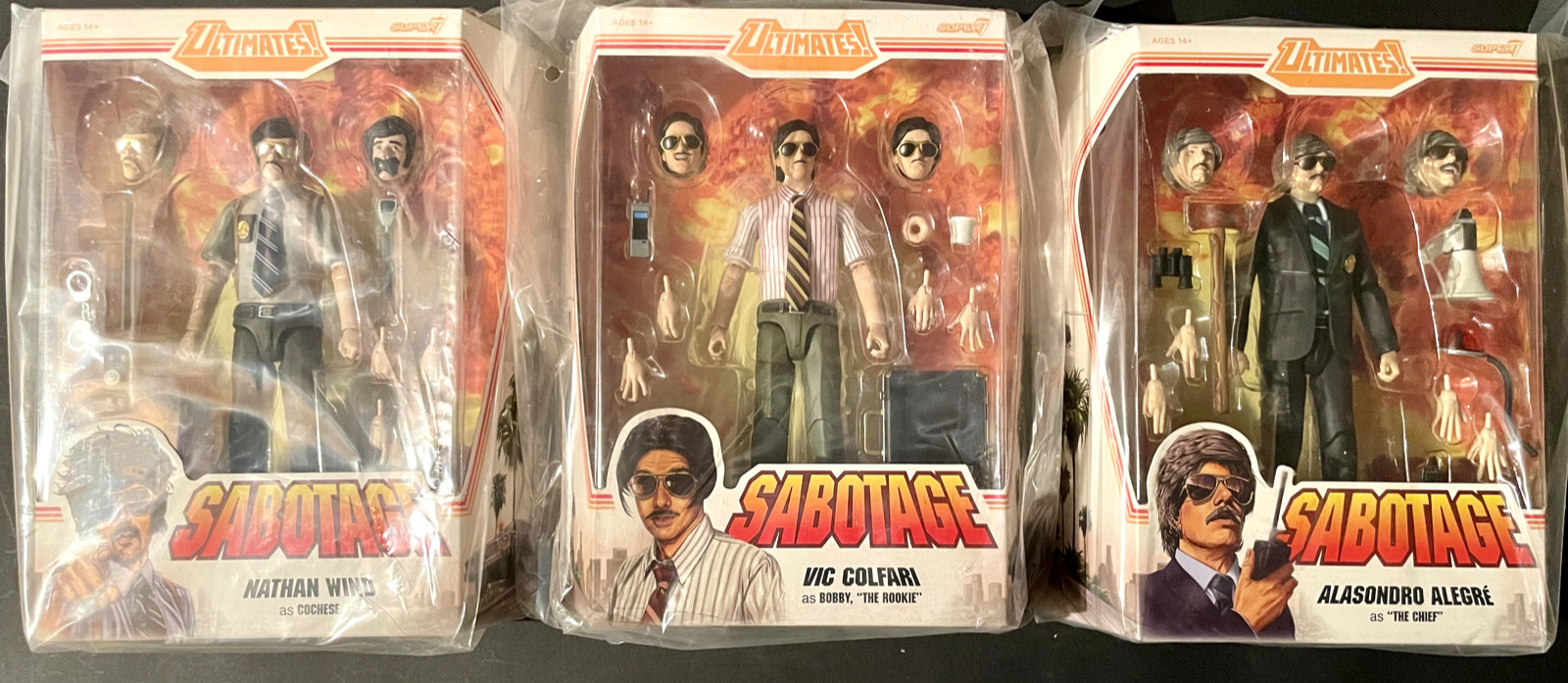 Beastie Boys Super7 Ultimates Sabotage Action Figure Set of 3 Brand New Sealed