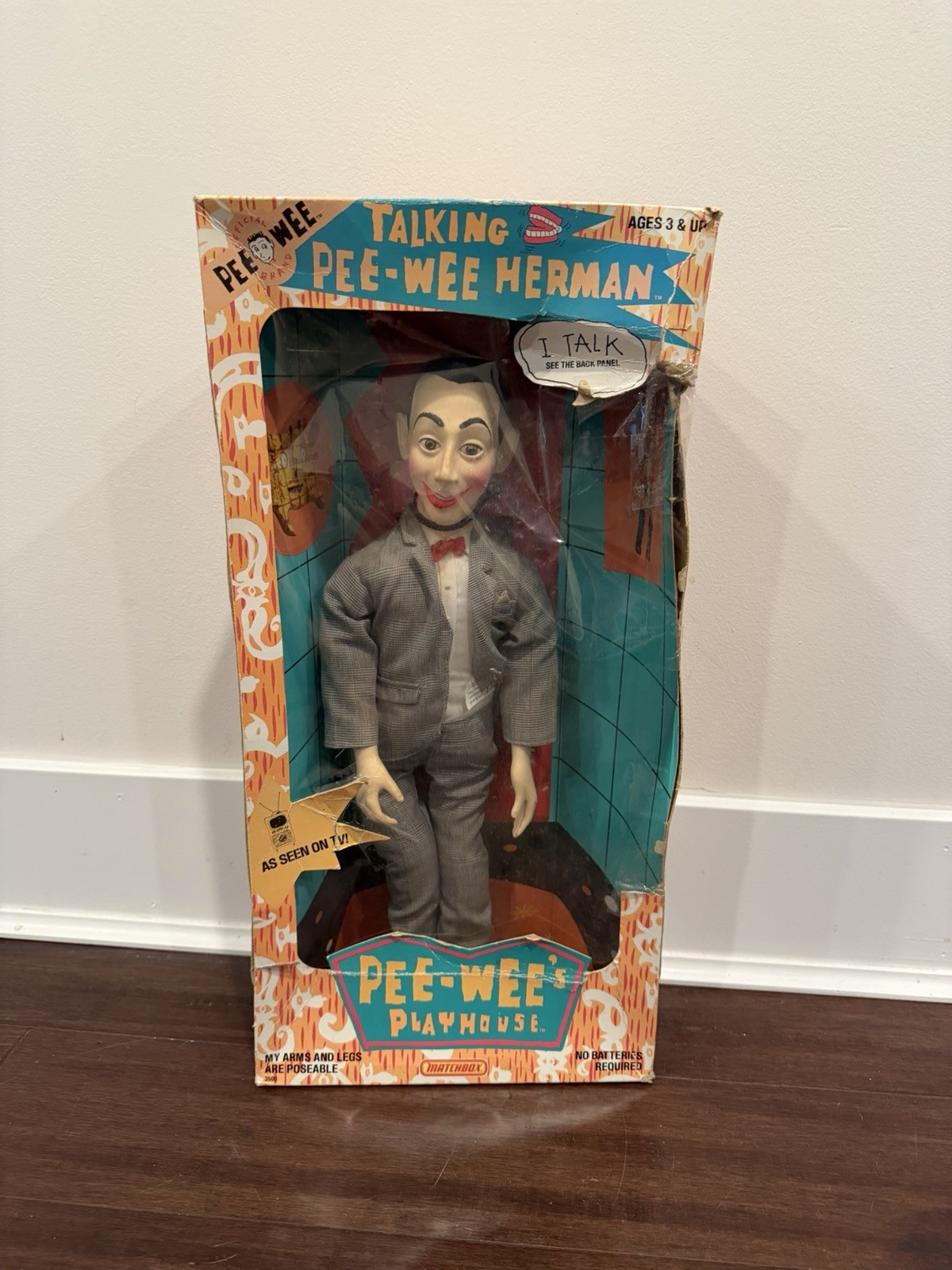 Talking Pee-Wee Herman Doll 1987 Pee-Wee’s Playhouse Never Opened New