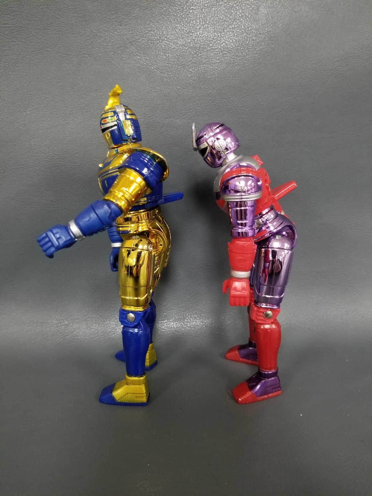 Vintage Bandai Beetleborgs Blast’n Chromium Gold + Metallix Purple Figures