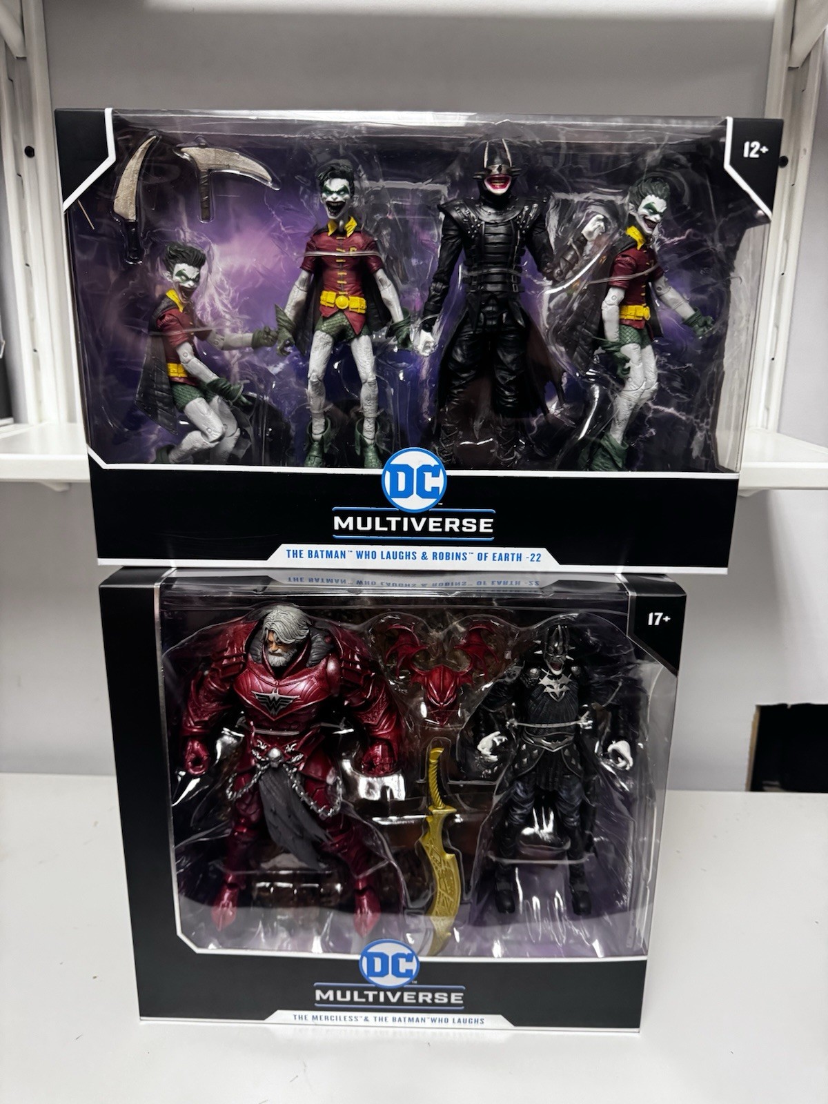 McFarlane DC Multiverse Batman Who Laughs & Robins Of Earth-22 + The Merciless