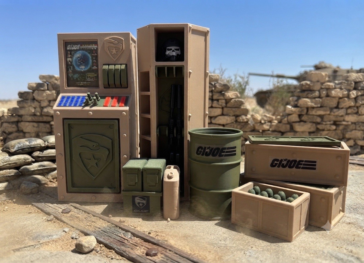 1:12 Scale 6” Gi Joe Class Control Cmd Center & Armory Plus More See Description