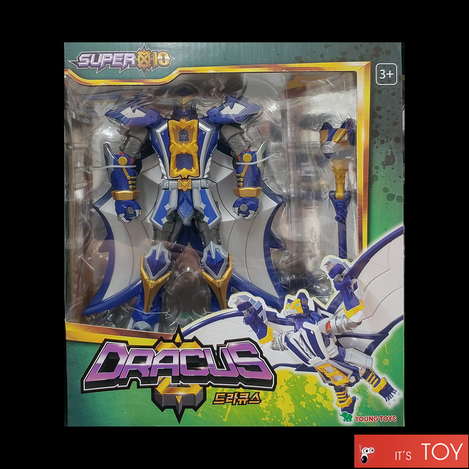 SUPER 10 DRACUS Dracula earl Bat Vampire Transforming Robot Figure Young Toy
