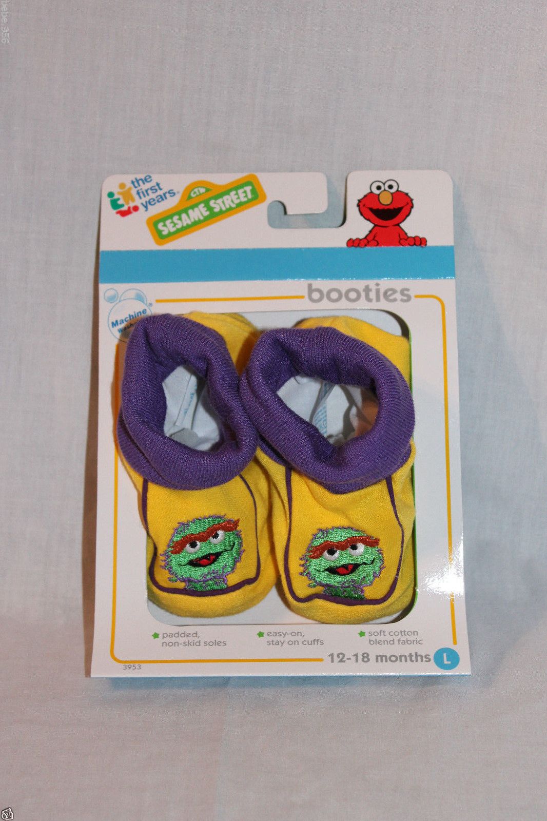 NEW IN BOX SESAME STREET OSCAR BOOTIES LARGE 12-18 MONTHS