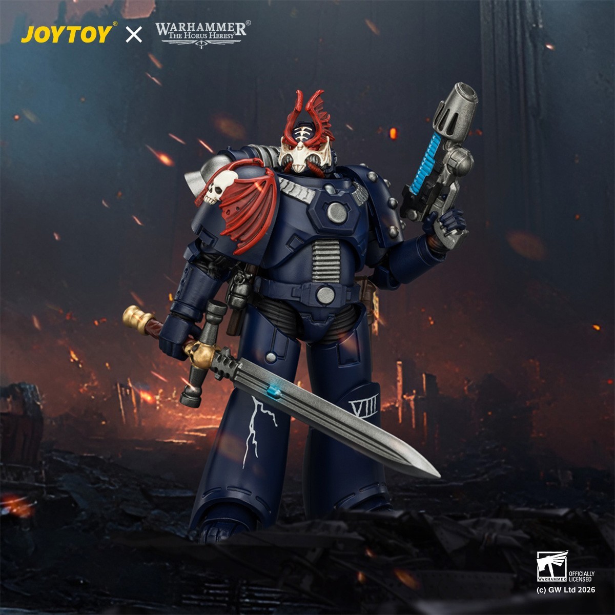JOYTOY Warhammer 40K 1/18 Night Lords MK III & MKVI Tactical Legionary 2PCS Toys