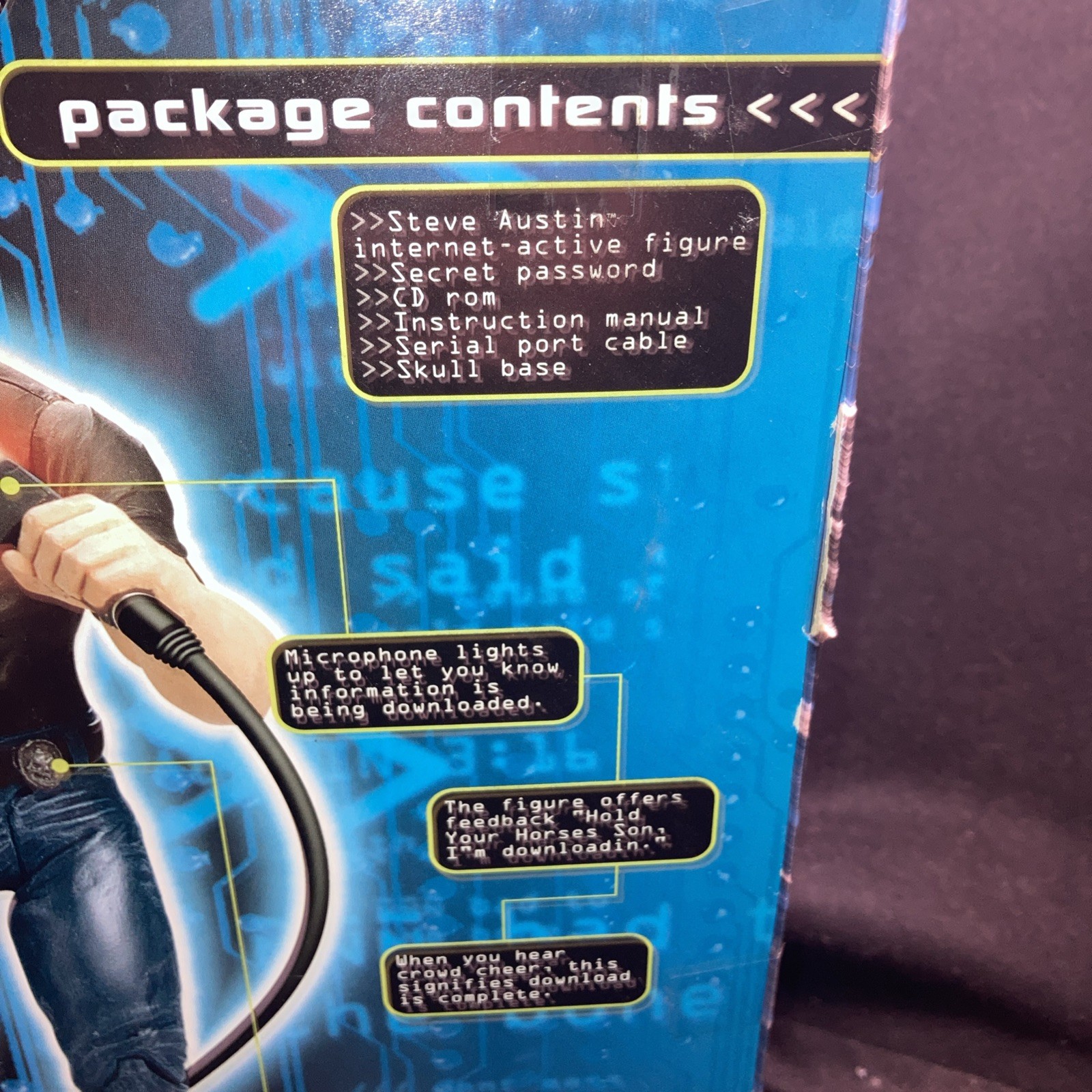 WWE WWF STONE COLD Steve Austin Internet Active Electronic Figure Jakks 1999 New