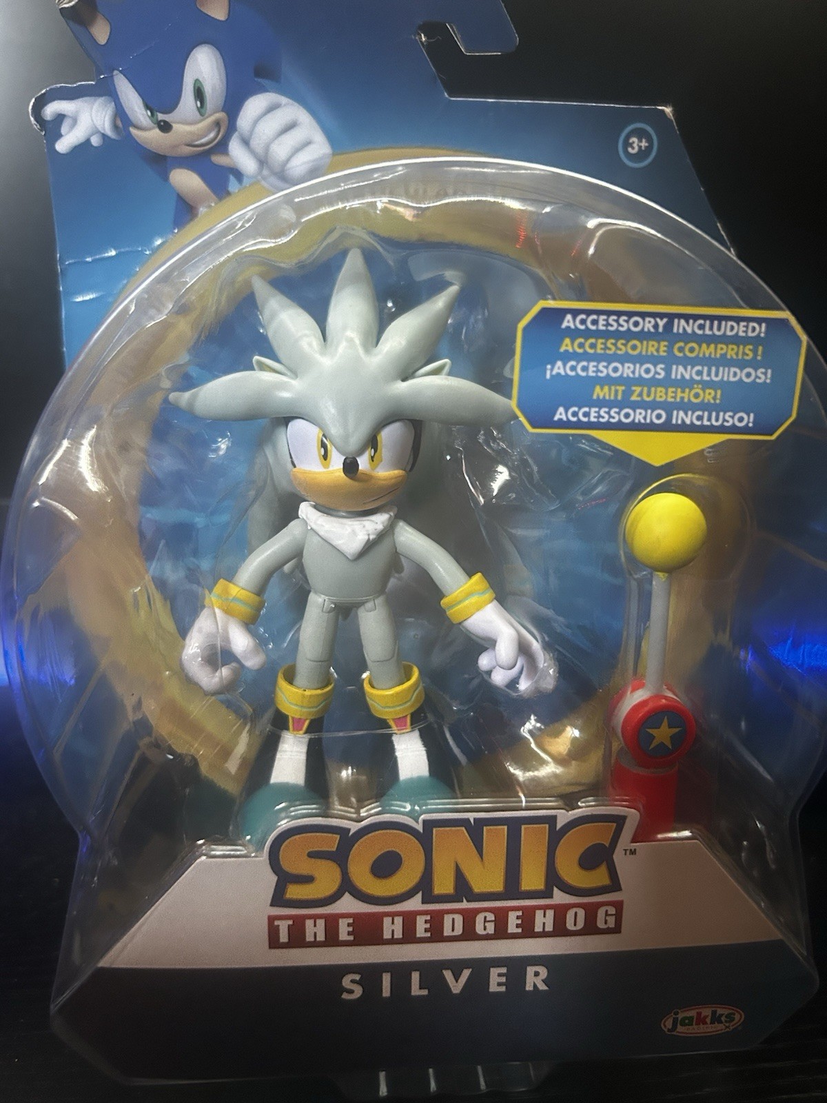 SONIC THE HEDGEHOG SILVER With Checkpoint ACTION FIGURE Jakks Pacific
