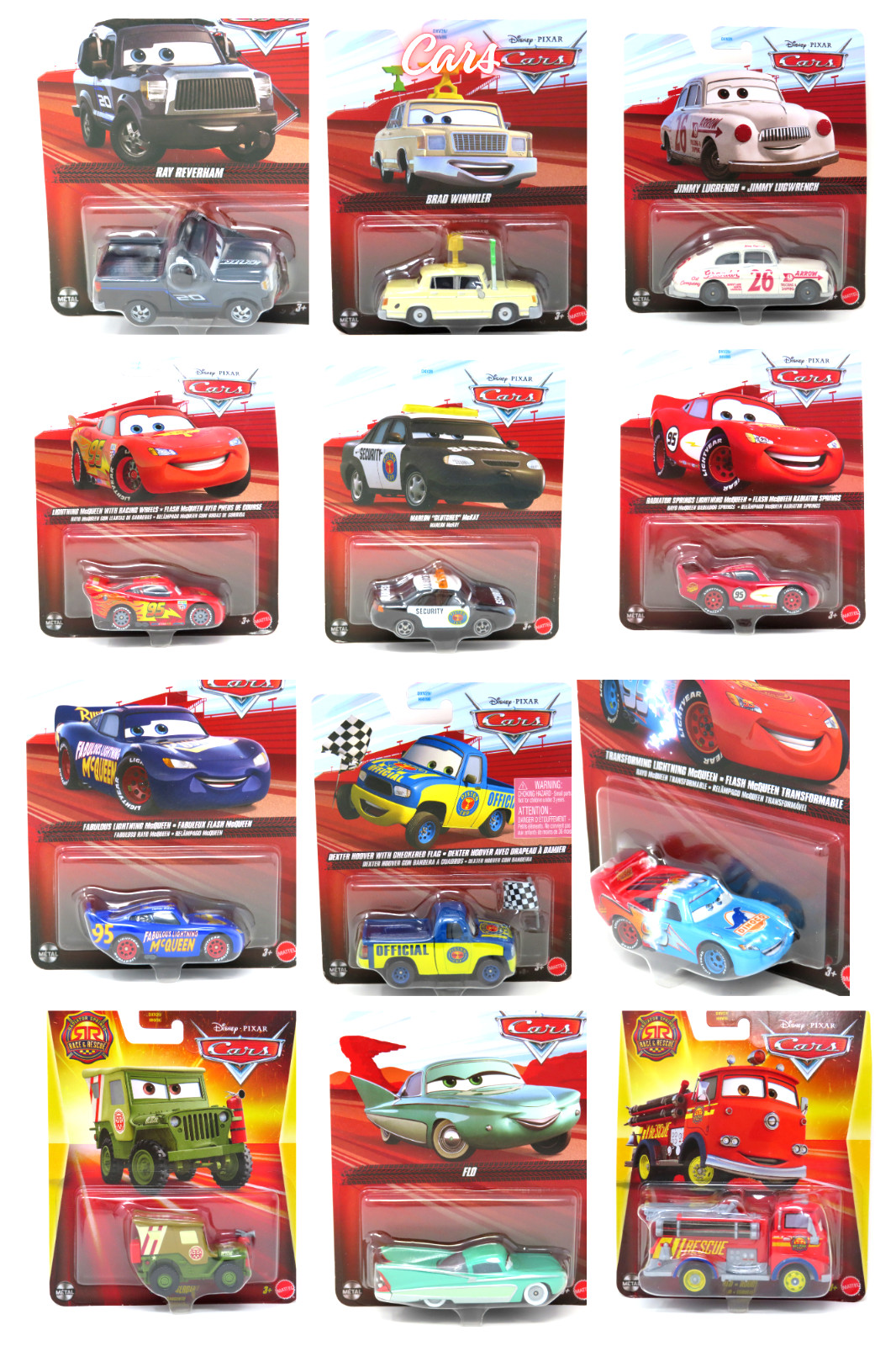 Disney Pixar Cars 1 2 3 Mattel Diecast Metal Cars NEW – YOU PICK