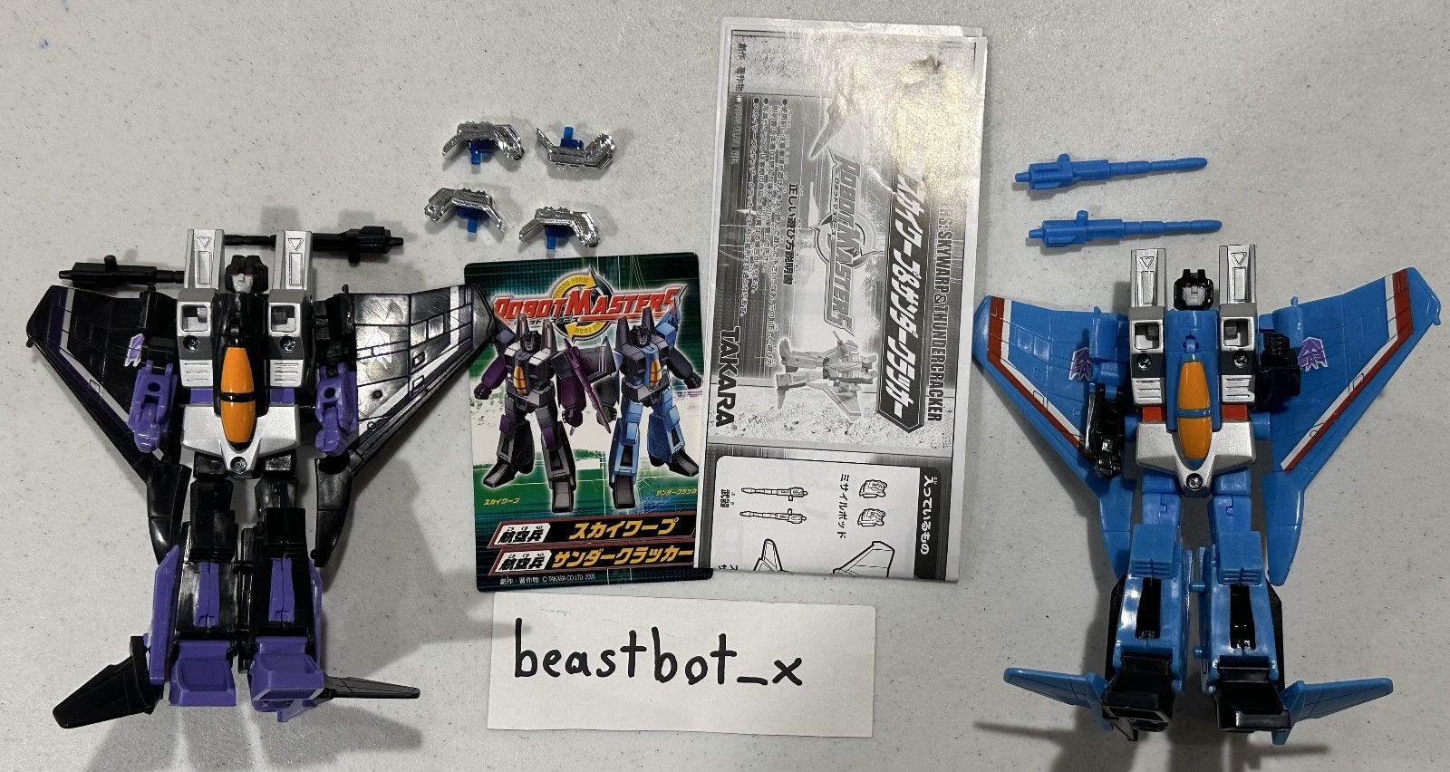 Transformers Robotmasters G1 Skywarp & Thundercracker LOOSE–SEE DESCRIPTION